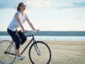 Woman on bicycle