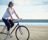 Woman on bicycle