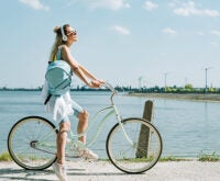 Woman on bicycle