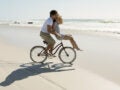 Couple on bicycle