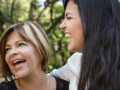 Radiant and smiling women