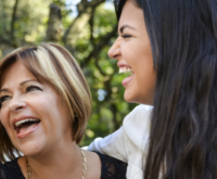 Radiant and smiling women