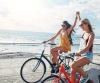 Women on bicycle